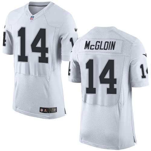 Men's Elite Matt McGloin Nike Jersey White Road - #14 NFL Oakland Raiders